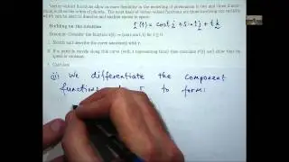 Vector functions of one variable tutorial