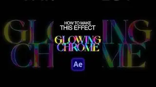 this glowing chrome title effect is insane…  After Effects Tutorial