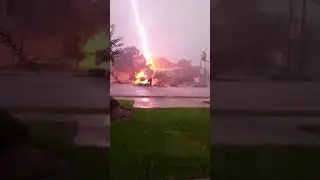powerful Lightning Strikes Madeline house when she making Burger