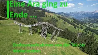 Eine Ära ging zu Ende am Rellerli in Schönried | Drohnenaufnahmen von Tal- bis Winkelstation
