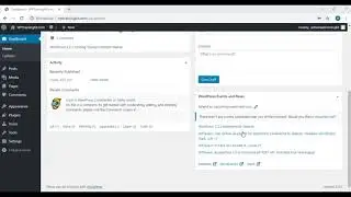 Video 12 – WordPress Dashboard -Overview