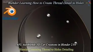 Blender Learning Quick Tip - Creating a simple Thread to Holes Detail In Blender 