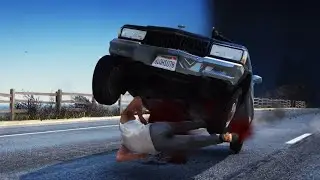 [GTA 5] HIGH SPEED pedestrian hit and run / high-quality texture / ragdoll 🚶‍♂️💥🚗 [part 2]
