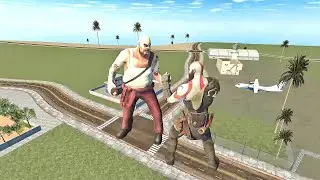 Franklin Kratos Vs Mr Meat in Indian Bike Driving 3D