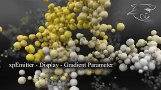 Cinema 4D & X-Particles - Gradient Parameter