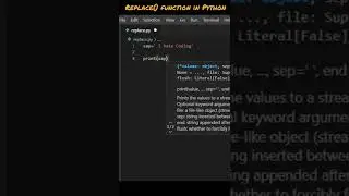 replace() Function in Python 