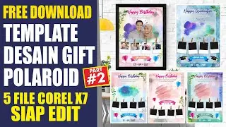 TEMPLATE DESAIN GIFT POLAROID CDR 