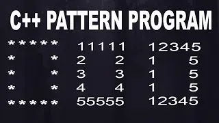 Hollow Square Shape Pattern Program in C++ || Square Shape Pattern in C++