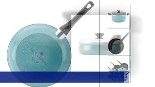Paula Deen 12 Piece Riverbend Aluminum Nonstick Cookware Set, Gulf Blue Speckle