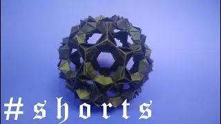 Origami Kusudama Nanocarbon.How to make origami kusudama with paper.