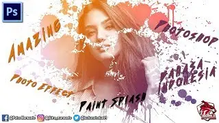 Amazing Photo Effects Paint Splash on face using Brush | 