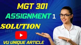 MGT301 Assignment 1 Solution 2023 / MGT301 Assignment 1  Solution Spring 2023/ MGT301 Spring 2023