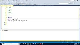 How to use aggregate functions in SQL server manager