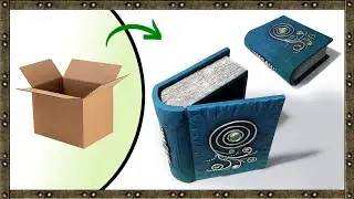 Como fazer CAIXA em forma de LIVRO | Caixa com papelão DIY