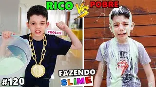 RICO VS POBRE FAZENDO AMOEBA / SLIME 