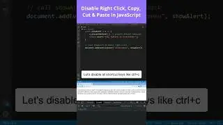 Disable right click using JavaScript || Prevent user to copy & paste using 
