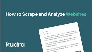 Website Scraping & Data Processing with Kudra: A Step-by-Step Guide