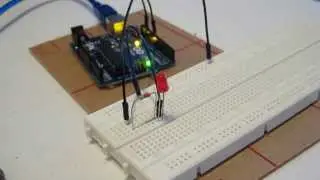 Flashing LED controlled by an Arduino Uno (MVI 8021)