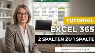 Excel Funktion =ZUSPALTE() konsolidiert die Werte aus zwei Spalten in eine Spalte