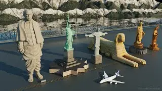 ◄ Tallest statue size comparison ► 3d animation