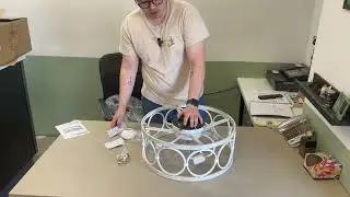 ⭕🔥⭕Frstem Farmhouse White Caged Ceiling Fan with LigUnboxing and Review! ✅  #productreview #unboxing