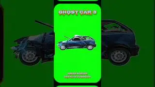 GHOST CAR 3 green screen animation. Chromakey footage GREEN SCREEN.