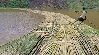 Genius Solution They Found to Move Millions of Bamboo Down River