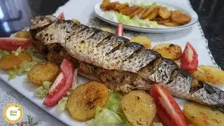 ROASTED FISH STUFFED WITH FAROFA | ROASTED STUFFED MULLET | HOW TO ROASTED AND STUFFED WHOLE FISH...