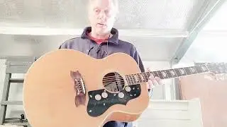 Vintage Japanese Kimbara Jumbo Guitar