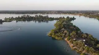 Елизаветовский котлован, дорога на Вороний остров от Эпицентра (голубые озера)