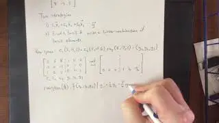 Find a row space and a column space in R^3