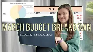 March Budget Breakdown - everything I earnt vs spent *real numbers*