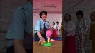 The balloon blowing challenge is so exciting ! Funny Party Game!! 
