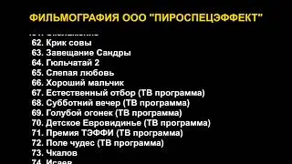 Фильмография Пироспецэффект