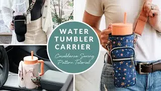 Water Tumbler Carrier featuring the Casablanca Sewing Pattern