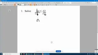 Algebra 2 RQ Ch. 1-2 Lookalike #1