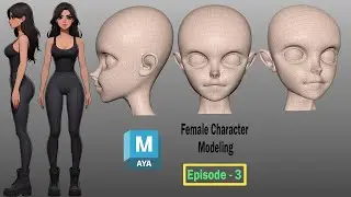 How to Model a Female Head in Maya | Beginner 3D Character Tutorial
