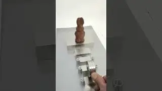 Giant Magnetic Accelerator vs Frozen Chocolate Bunny #chocolate #easter #magnettricks #slowmotion