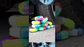 Crushing Crunchy & Soft Things by Car! #shorts #crushing #asmr #crunchy