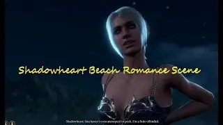 Baldur's gate 3: Shadowheart beach romance scene.