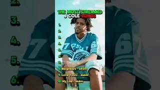 The Most Streamed J. Cole Songs #rap #hiphop #jcole #kendricklamar #2014foresthillsdrive