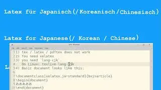Latex with Japanese / Chinese / Korean