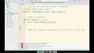 [React Native] The Header Component