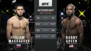 Islam Makhachev VS Bobby Green  HD - [ Полный бой ] 