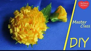 The Dandelion of Ribbons / Одуванчик из Лент/ kanzashi tutoria