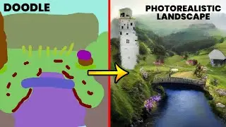 GauGAN2 - Doodle or Phrase to AI Photorealistic Landscape Rendering using Deep Learning