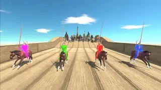 Race to eat Neon Horsemen - Animal Revolt Battle Simulator