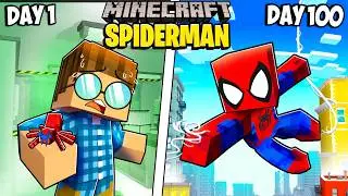 I Survived 100 Days as SPIDERMAN in Minecraft!