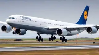 (4K) Vancouver Airport Arrivals & Departures | Ft. Lufthansa A340-600