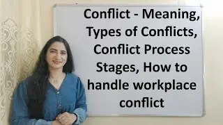 Conflict - Meaning, Types of Conflicts, Conflict Process Stages, How to handle workplace conflict